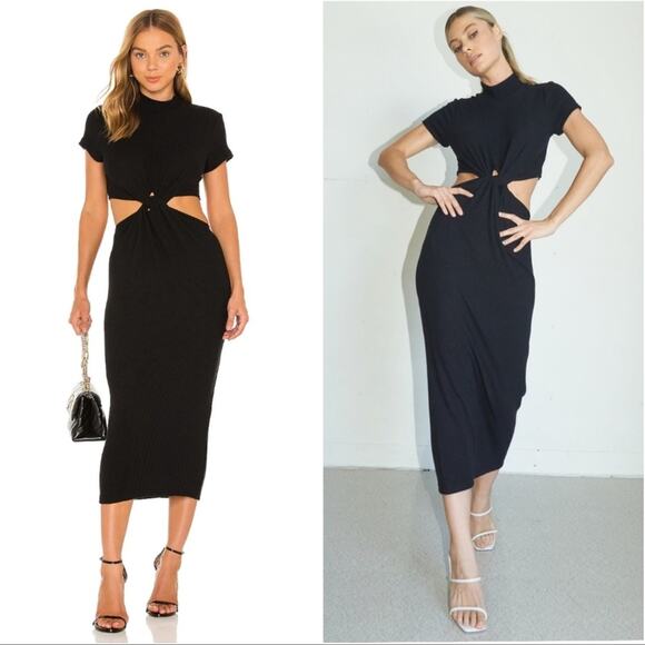 LNA Dresses & Skirts - NWOT LNA Neo Sweater Dress In Black (small flaw)